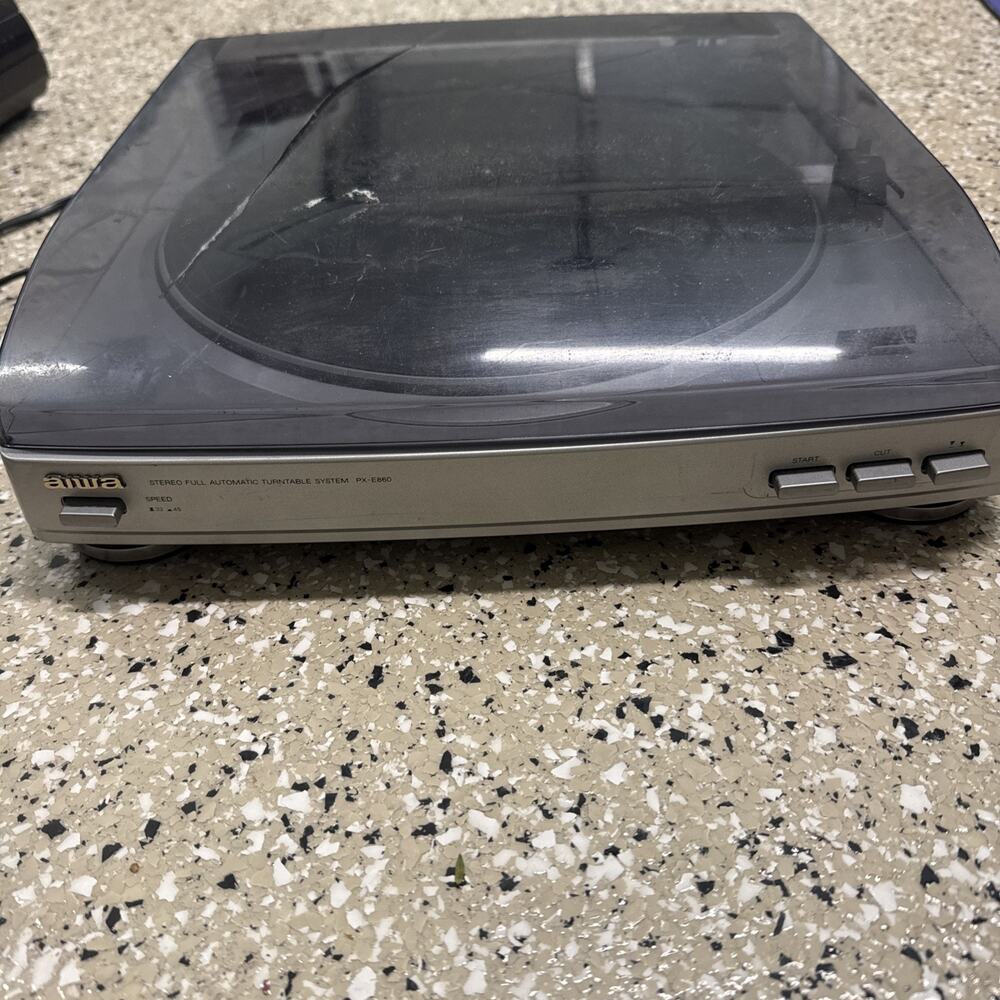 Aiwa Stereo Turntable System PX-E860U For Parts Only Does Not Work